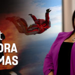 Meet Kendra Thomas image of Kendra and skydiver